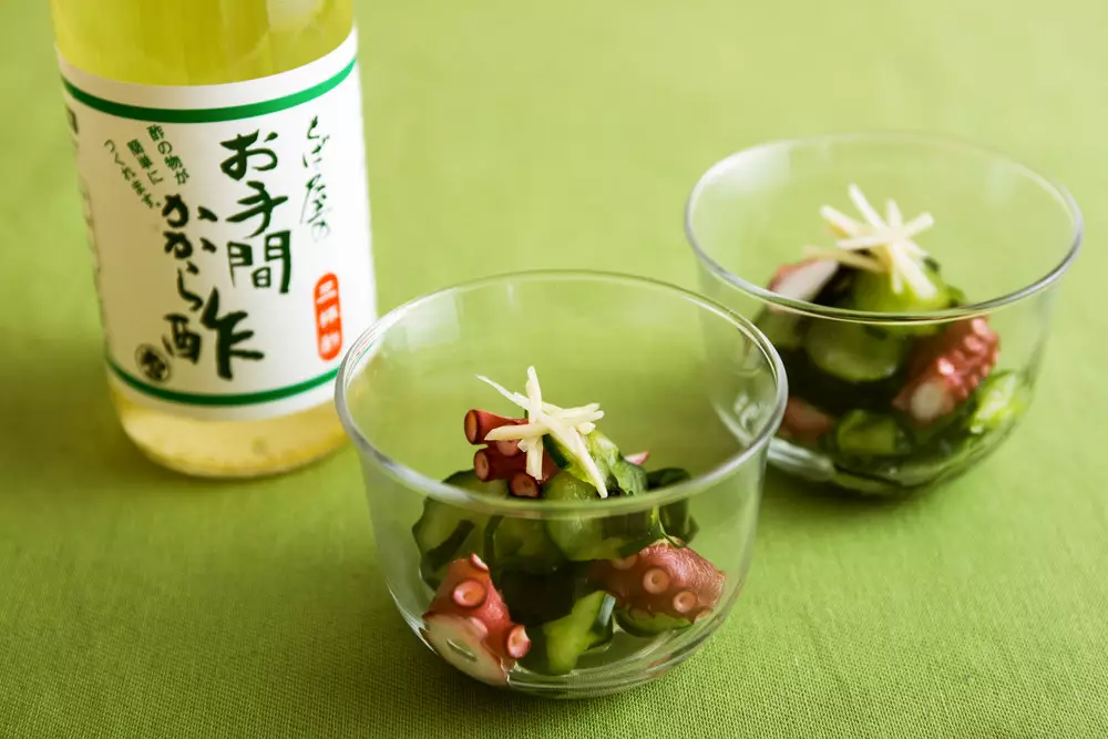 お手間かから酢で蛸とワカメの酢の物