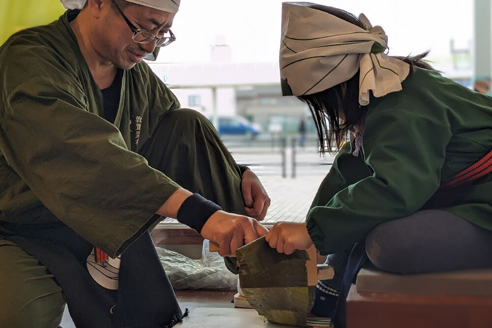 小学1年生のおぼろ昆布すき体験