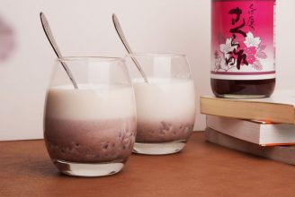 さくら酢あんこラテ
