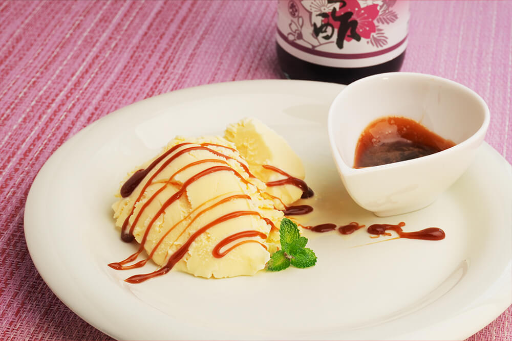 さくら酢でつくる塩キャラメル桜ソース