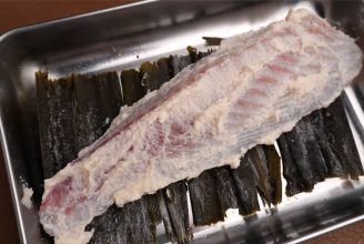 酢の粕で魚の酢〆め