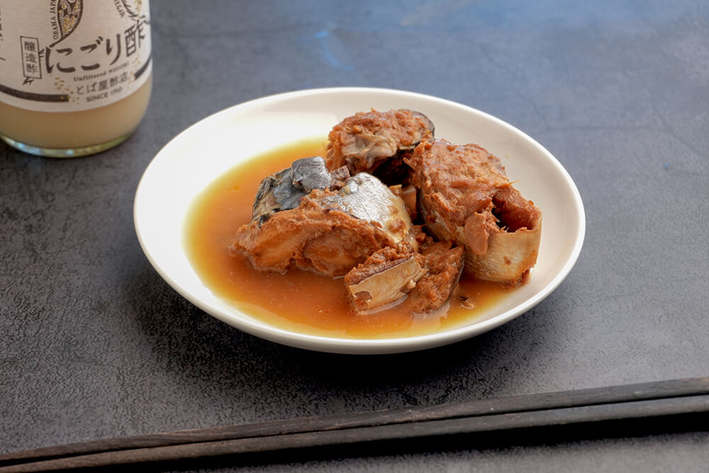 にごり酢×サバ缶～ひとさじで更に美味しくなる