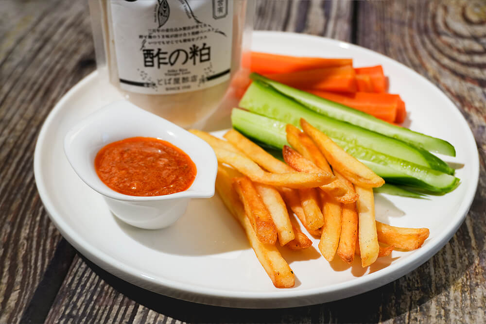 酢の粕でトマトディップソース